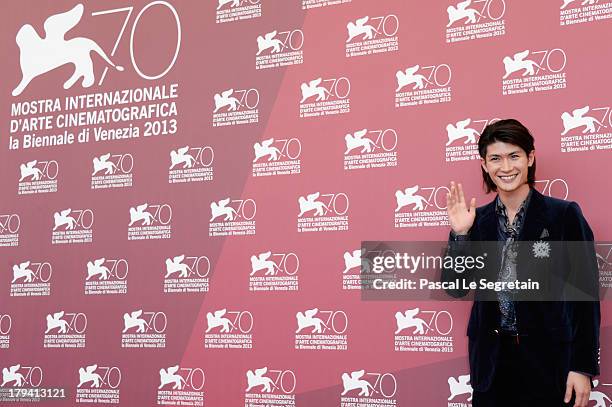 Haruma Miura attends 'Harlock Space Pirate' Photocall at the 70th Venice International Film Festival at Palazzo del Casino on September 3, 2013 in...