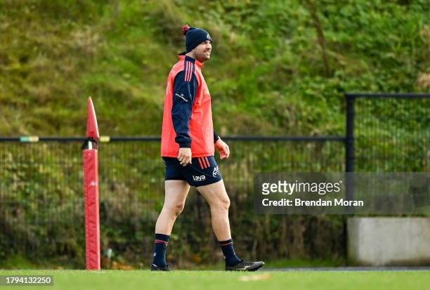 Limerick , Ireland - 21 November 2023; Tadhg Beirne during a Munster rugby squad training session at University of Limerick in Limerick.
