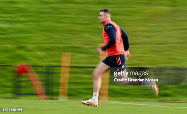 Limerick , Ireland - 21 November 2023; Shane Daly during a Munster rugby squad training session at University of Limerick in Limerick.