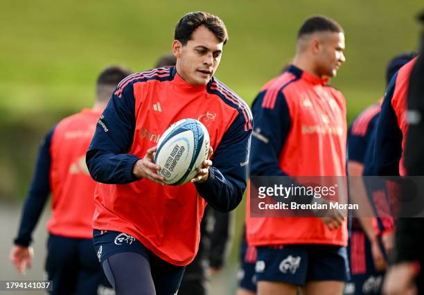 Limerick , Ireland - 21 November 2023; Antoine Frisch during a Munster rugby squad training session at University of Limerick in Limerick.