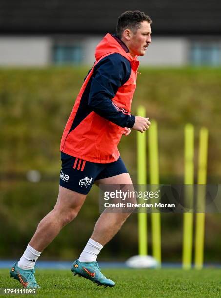 Limerick , Ireland - 21 November 2023; Colm Hogan during a Munster rugby squad training session at University of Limerick in Limerick.