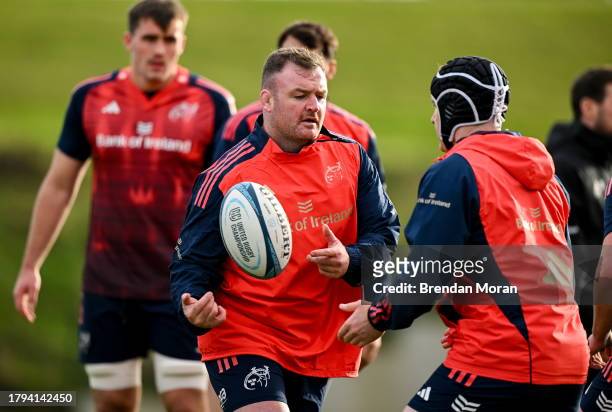Limerick , Ireland - 21 November 2023; Dave Kilcoyne during a Munster rugby squad training session at University of Limerick in Limerick.