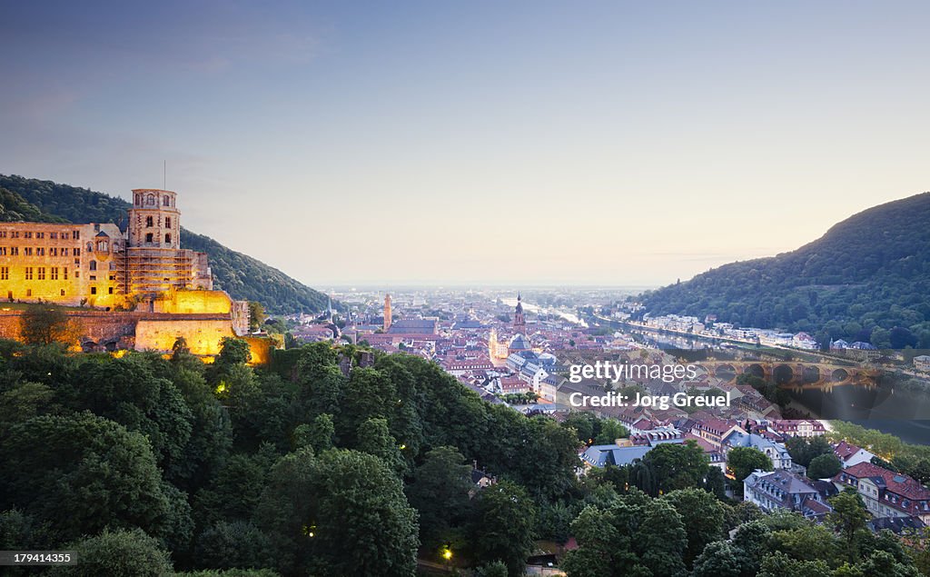 Heidelberg at dusk