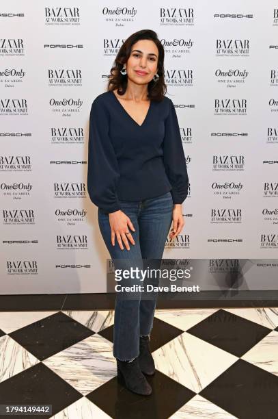 Of writer.com May Habib attends the Harper's Bazaar At Work Summit, in partnership with Porsche and One&Only One Za'abeel, at Raffles London at The...