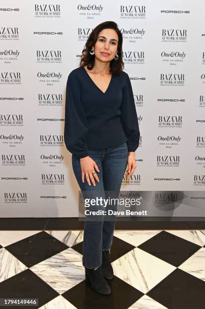 Of writer.com May Habib attends the Harper's Bazaar At Work Summit, in partnership with Porsche and One&Only One Za'abeel, at Raffles London at The...