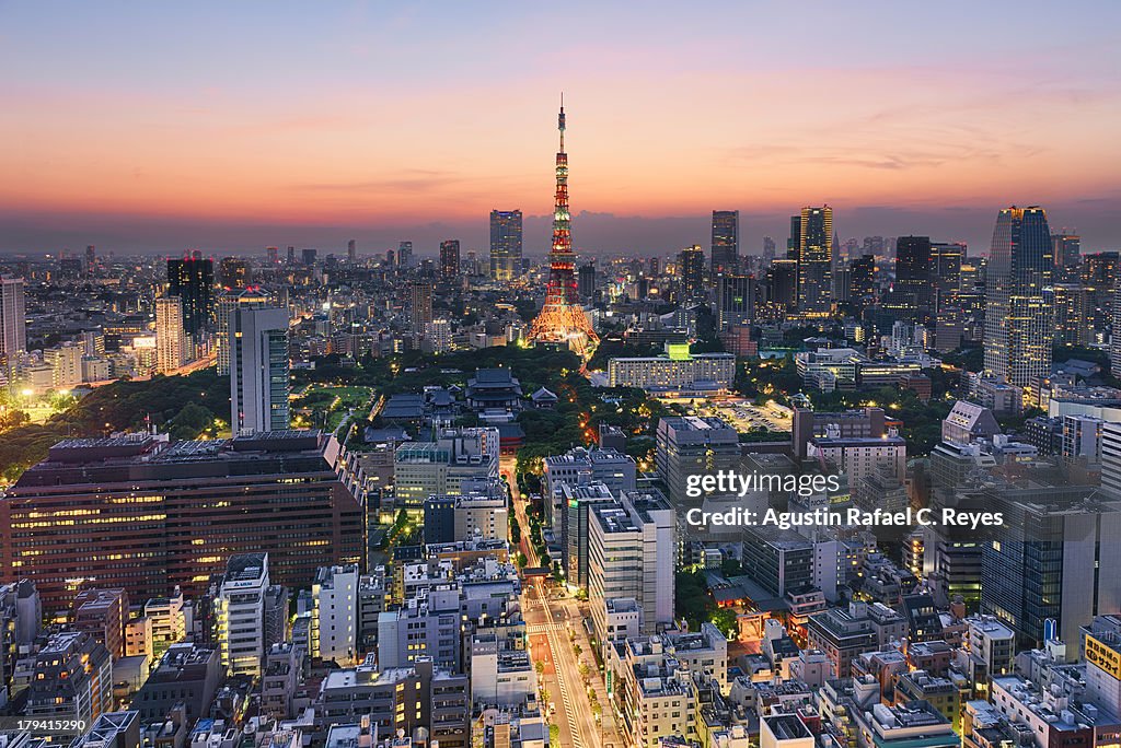 Tokyo at sunset