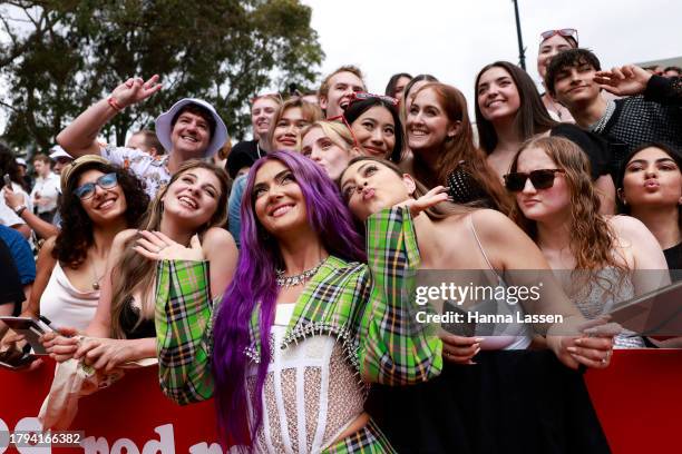 Charley poses with fans on the red carpet ahead of the 2023 ARIA Awards at Hordern Pavilion on November 15, 2023 in Sydney, Australia.