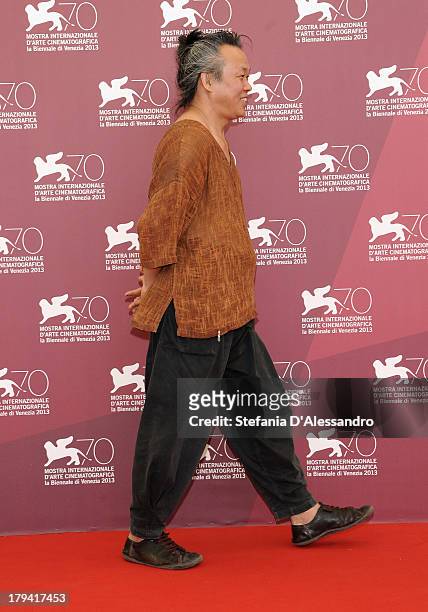 South Korean film director Kim Ki-Duk attends "Moebius" Photocall during the 70th Venice International Film Festival at Palazzo del Casino on...
