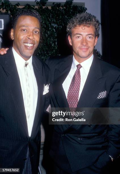 Actor Meshach Taylor and actor Ray Sharkey attend the Fourth Annual Viewers for Quality Television Awards on September 17, 1988 at the Beverly...