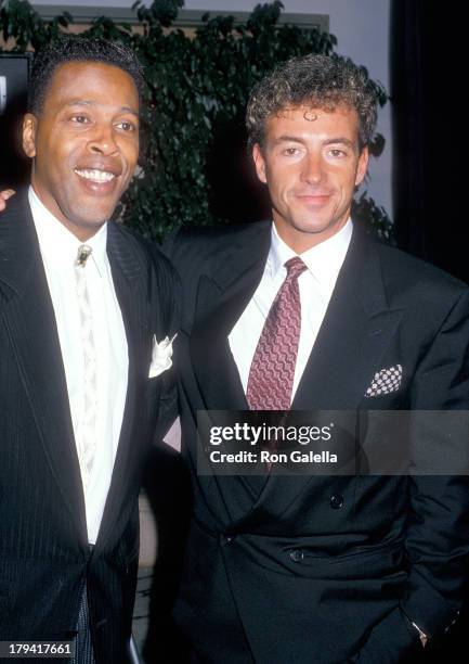 Actor Meshach Taylor and actor Ray Sharkey attend the Fourth Annual Viewers for Quality Television Awards on September 17, 1988 at the Beverly...