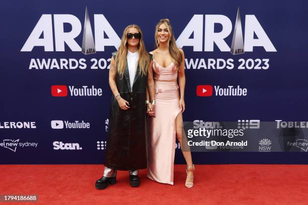 Flip and Chrishell Stause attends the 2023 ARIA Awards at Hordern Pavilion on November 15, 2023 in Sydney, Australia.