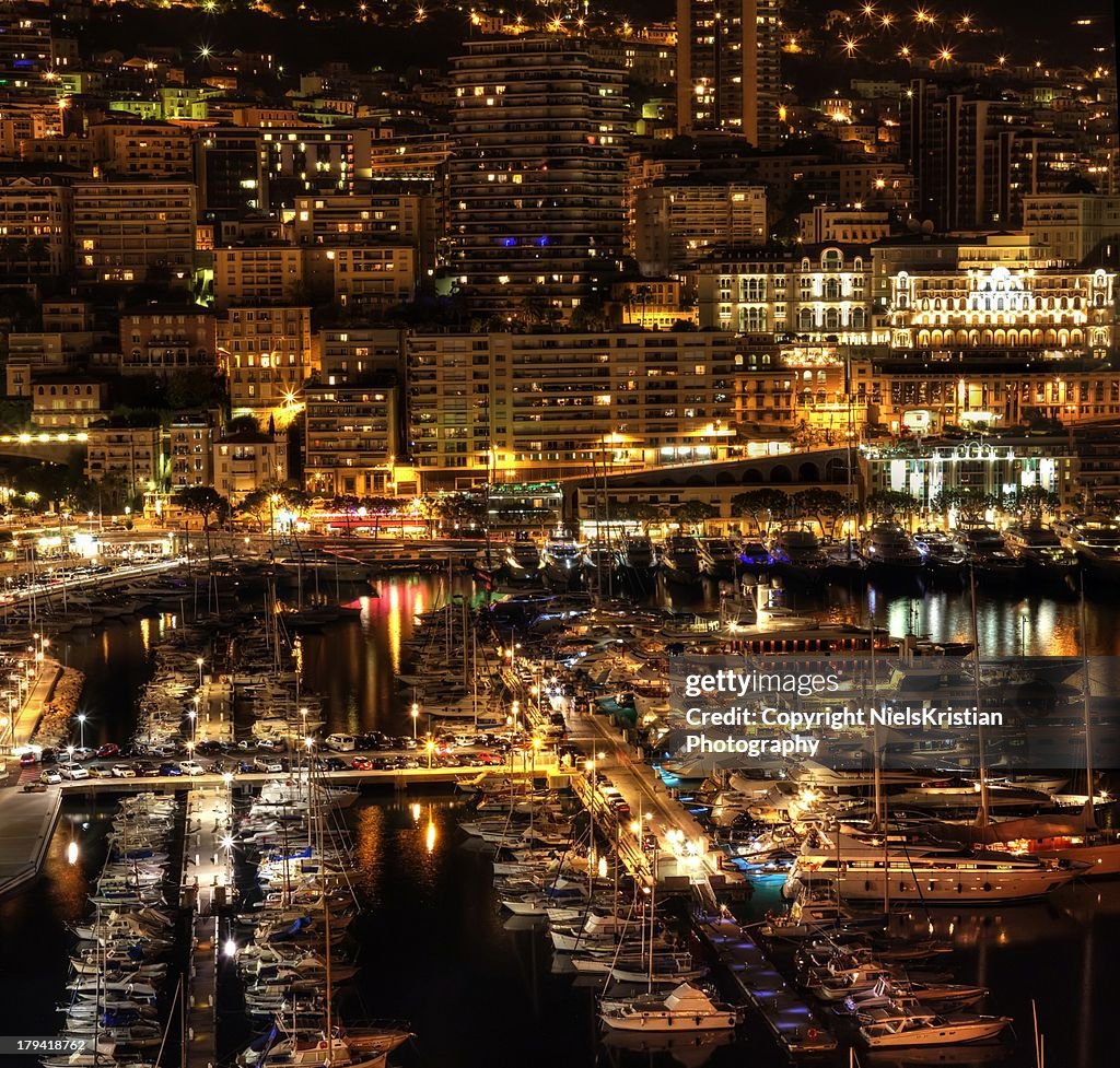 Bay of Monaco at Night