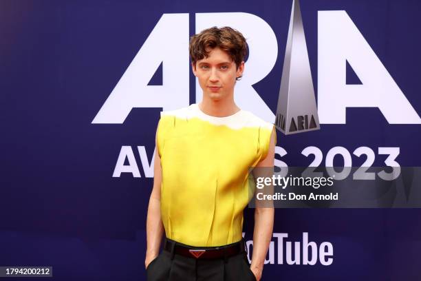 Troye Sivan attends the 2023 ARIA Awards at Hordern Pavilion on November 15, 2023 in Sydney, Australia.