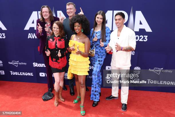 Members of The Wiggles attend the 2023 ARIA Awards at Hordern Pavilion on November 15, 2023 in Sydney, Australia.