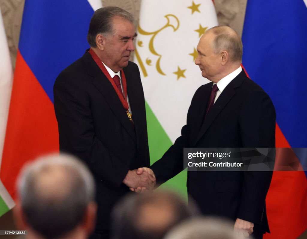 Putin Receives Tajik President Emomali Rakhmon At The Grand Kremlin Palace