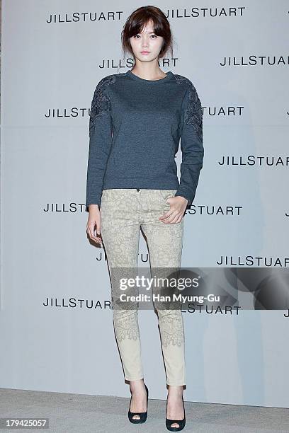 Model showcases designs by Jill Stuart on the catwalk during the presentation of Jill Stuart 2013 A/W collection at LG Fashion RAUM on September 3,...