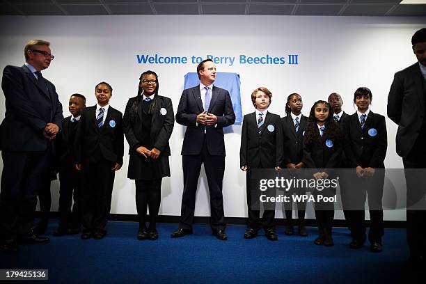 Prime Minister David Cameron visits Perry Beeches III Free School, on September 3, 2013 in Birmingham, England. It is predicted that by 2016 two...