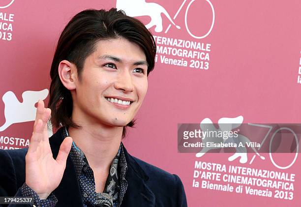 Actor Haruma Miura attends 'Harlock Space Pirate' Photocall at the 70th Venice International Film Festival at Palazzo del Casino on September 3, 2013...
