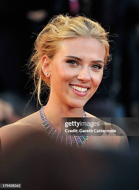 Actress Scarlett Johansson attends 'Under The Skin' Premiere during the 70th Venice International Film Festival at Palazzo del Cinema on September 3,...