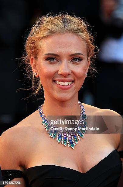 Actress Scarlett Johansson attends 'Under The Skin' Premiere during the 70th Venice International Film Festival at Sala Grande on September 3, 2013...