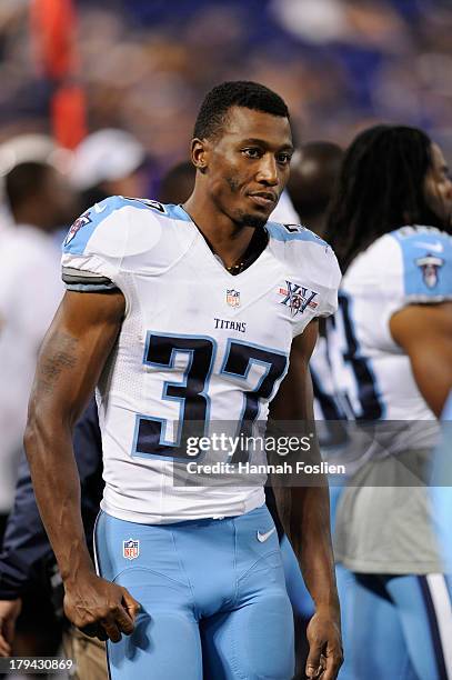 Tommie Campbell of the Tennessee Titans looks on during the second half of the game against the Minnesota Vikings on August 29, 2013 at Mall of...