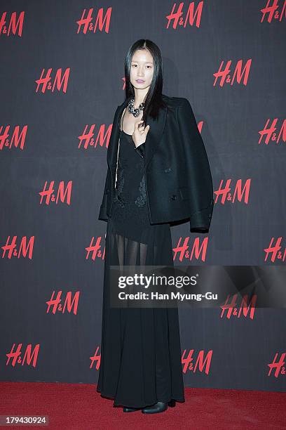 South Korean model Park Se-Ra attends the H&M Autumn Collection Pre-Shopping Party at H&M Gangnam Store on September 3, 2013 in Seoul, South Korea.
