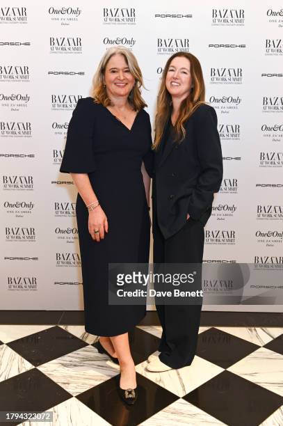 Harper's Bazaar Editor-in-Chief Lydia Slater and Clare Waight Keller attend the Harper's Bazaar At Work Summit, in partnership with Porsche and...