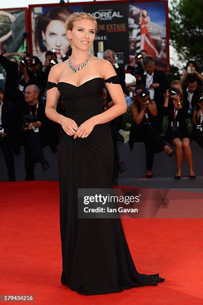 Actress Scarlett Johansson attends 'Under The Skin' Premiere during the 70th Venice International Film Festival at Palazzo del Cinema on September 3,...