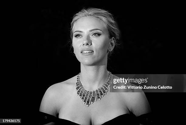 An alternative view of actress Scarlett Johansson as she attends the 'Under The Skin' Premiere during the 70th Venice International Film Festival on...