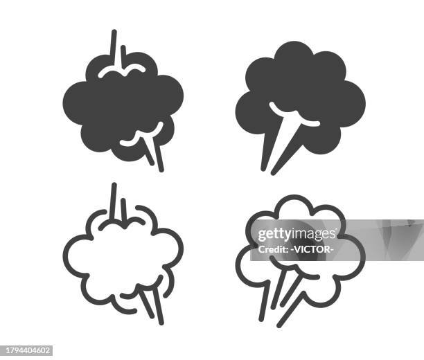 ilustraciones, imágenes clip art, dibujos animados e iconos de stock de humo y vapor - iconos de ilustración - stinky room