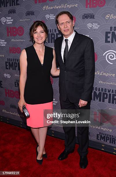 Actors Kelly Macdonald and Steve Buscemi attend the "Boardwalk Empire" season four New York premiere at Ziegfeld Theater on September 3, 2013 in New...
