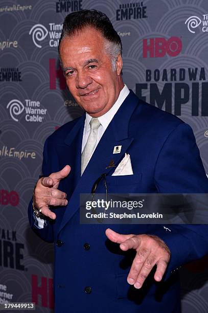 Actor Tony Sirico attends the "Boardwalk Empire" season four New York premiere at Ziegfeld Theater on September 3, 2013 in New York City.