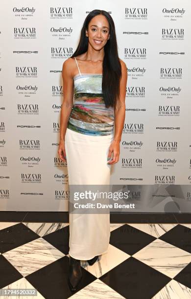 Olympic athlete Katarina Johnson-Thompson attends the Harper's Bazaar At Work Summit, in partnership with Porsche and One&Only One Za'abeel, at...