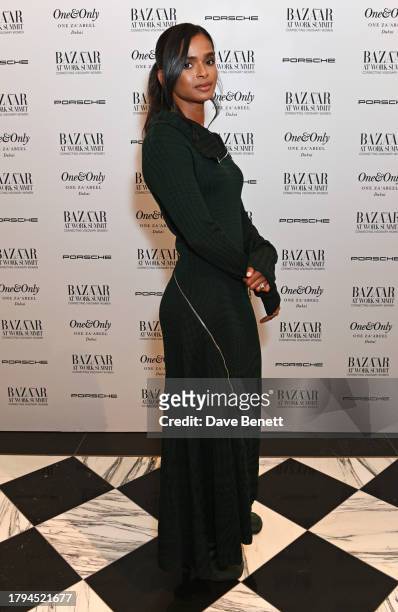 Boxer Ramla Ali attends the Harper's Bazaar At Work Summit, in partnership with Porsche and One&Only One Za'abeel, at Raffles London at The OWO on...