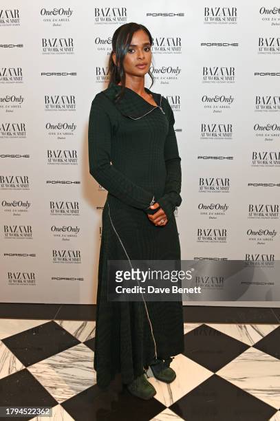Boxer Ramla Ali attends the Harper's Bazaar At Work Summit, in partnership with Porsche and One&Only One Za'abeel, at Raffles London at The OWO on...