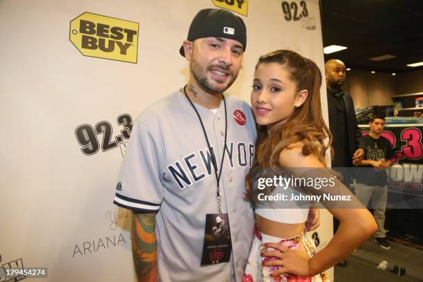Toro and actress/singer Ariana Grande visit Best Buy Union Square on September 3, 2013 in New York City.