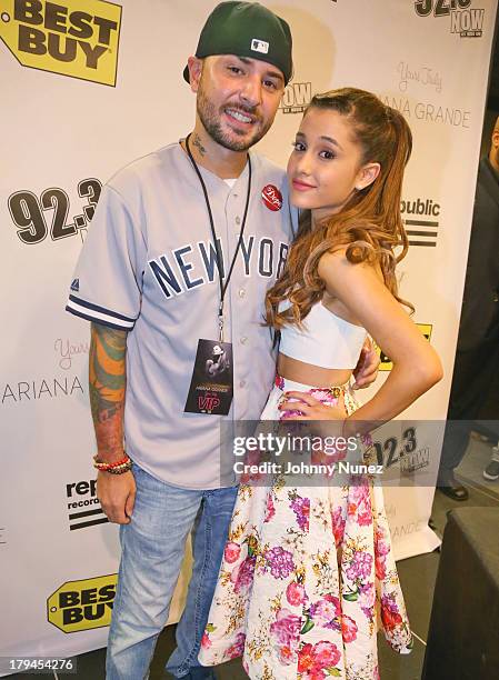 Toro and actress/singer Ariana Grande visit Best Buy Union Square on September 3, 2013 in New York City.