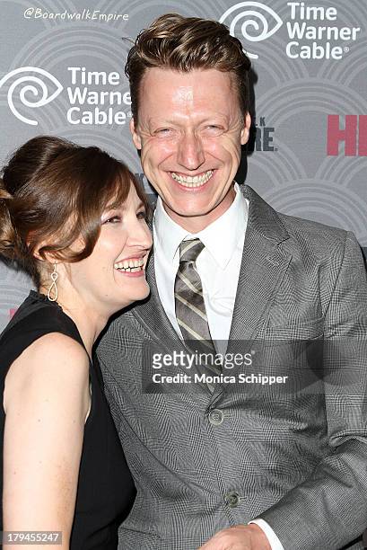 Actress Kelly Macdonald and musician Dougie Payne attends the "Boardwalk Empire" season four New York premiere at Ziegfeld Theater on September 3,...