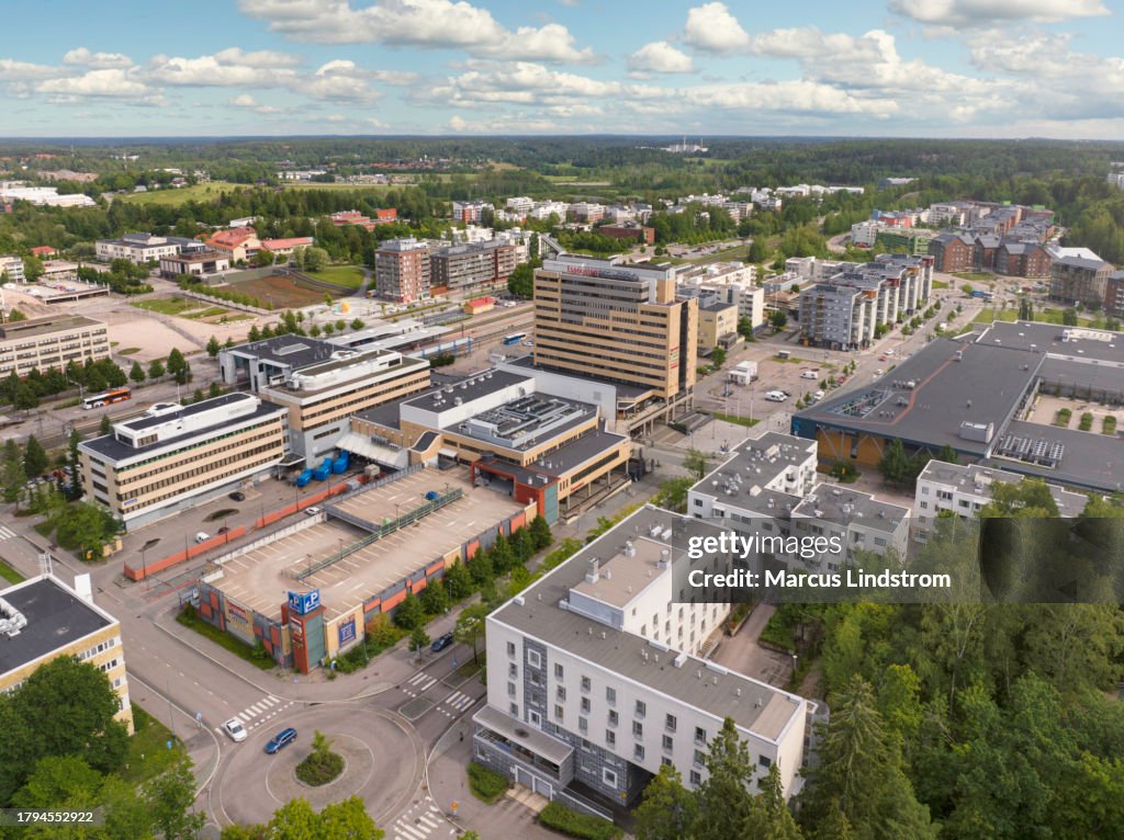 Aerial view of Espoo centre