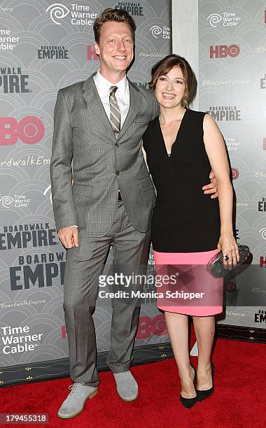 Musician Dougie Payne and actress Kelly Macdonald attend the "Boardwalk Empire" season four New York premiere at Ziegfeld Theater on September 3,...