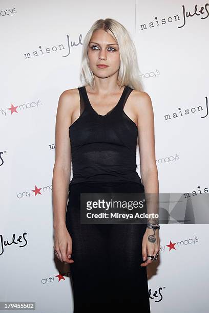 Katie Gallagher attends the Maison Jules presentation during Mercedes-Benz Fashion Week Spring 2014 at C24 Gallery on September 3, 2013 in New York...