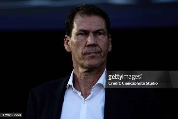 Rudi Garcia, Head Coach of Napoli SSC looks on during the Serie A TIM match between Bologna FC and SSC Napoli at Stadio Renato Dall'Ara on September...