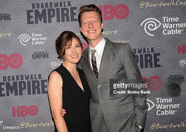 Kelly Macdonald and Dougie Payne attend the premiere of HBO's "Boardwalk Empire" at the Ziegfeld Theater on September 3, 2013 in New York City.