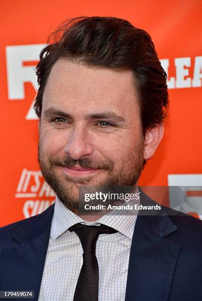 Actor Charlie Day arrives at the FXX Network launch party featuring the season premieres of "It's Always Sunny In Philadelphia" and "The League" at...