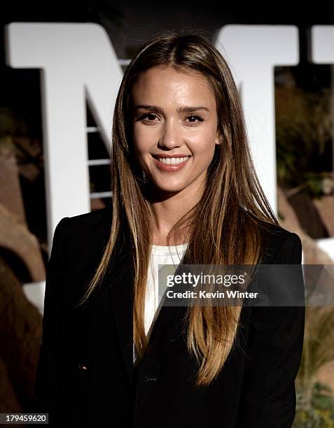 Actress Jessica Alba arrives at the after party for the opening of Hermes Beverly Hills Boutique at 3 Labs on September 3, 2013 in Culver City,...
