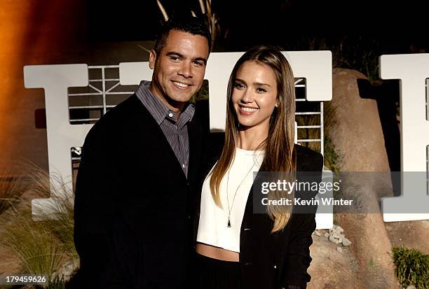 Actress Jessica Alba and her husband Cash Warren arrive at the after party for the opening of Hermes Beverly Hills Boutique at 3 Labs on September 3,...