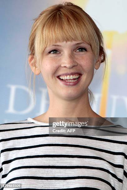 Actress Amy Grantham poses during a photocall to present "Lily", her latest movie on September 4, 2013 as part of the Deauville US Film Festival, in...