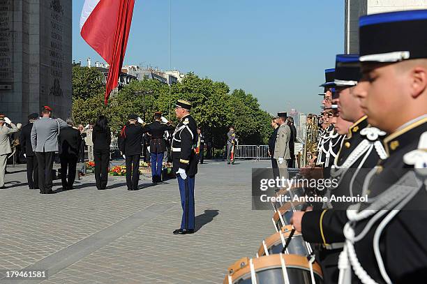 German President Joachim Gauck and French deputy minister responsible for French citizens living abroad and French speaking countries Yamina...