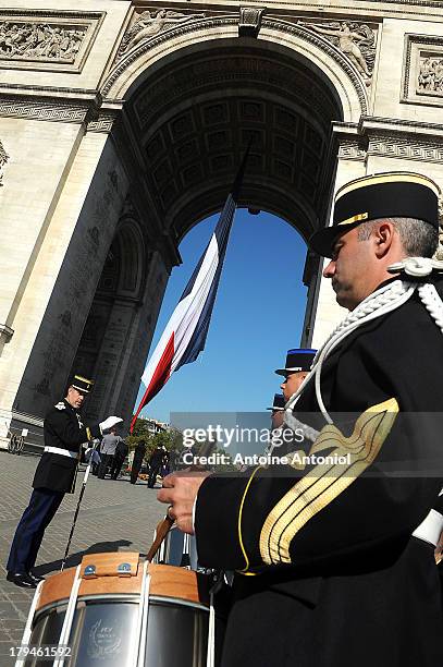 German President Joachim Gauck and French deputy minister responsible for French citizens living abroad and French speaking countries Yamina...