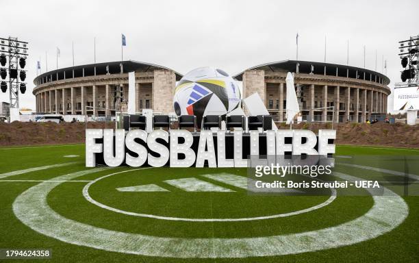 General view during the UEFA EURO 2024 Adidas Official Match Ball Launch Event at Olympiastadion on November 15, 2023 in Berlin, Germany.